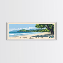Cargar imagen en el visor de la galería, Conchal Beach, Costa Rica Panoramic Print, Vacation Gift, Costa Rica Wall Art, Beach Painting, Beach Decor, Large Wall Art, Wood Frame Art