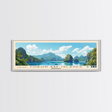Load image into Gallery viewer, Coron Bay Islands, Philippines Panoramic Beach Print, Vacation Gift, Philippines Wall Art, Framed Canvas Print, Framed Beach Painting