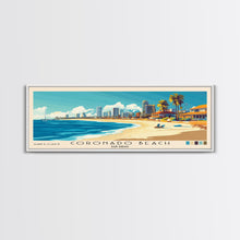 Load image into Gallery viewer, Coronado Beach, San Diego Panoramic Print, Vacation Gift, San Diego Wall Art, Vacation Wall Art, Vacatation Memories, Beach Decor, Beach Or Lakehouse Art