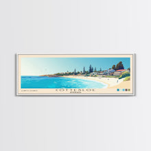 Load image into Gallery viewer, Cottesloe, Australia Panoramic Print, Vacation Gift, Australia Wall Art, Beach Painting, Beach Decor, Large Wall Art, Wood Frame Art