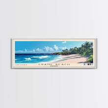 Load image into Gallery viewer, Crane Beach, Barbados Panoramic Print, Vacation Gift, Barbados Wall Art, Beach Painting, Beach Decor, Large Wall Art, Wood Frame Art