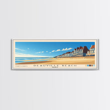 Load image into Gallery viewer, Deauville Beach, France Panoramic Print, Vacation Gift, France Wall Art, Vacation Wall Art, Vacatation Memories, Beach Decor, Beach Or Lakehouse Art