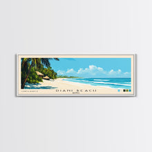 Load image into Gallery viewer, Diani Beach, Kenya Panoramic Print, Vacation Gift, Kenya Wall Art, Beach Painting, Beach Decor, Large Wall Art, Wood Frame Art