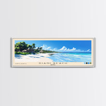 Load image into Gallery viewer, Diani Beach, Kenya Panoramic Beach Print, Vacation Gift, Kenya Wall Art, Framed Canvas Print, Framed Beach Painting