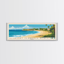 Carregar imagem no visualizador da galeria, Fort Clarence Beach, Jamaica Panoramic Print, Vacation Gift, Jamaica Wall Art, Beach Painting, Beach Decor, Large Wall Art, Wood Frame Art