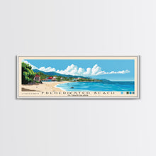 Load image into Gallery viewer, Frederiksted Beach, US Virgin islands Panoramic Print, Vacation Gift, US Virgin islands Wall Art, Beach Painting, Beach Decor, Beach Or Lakehouse Art