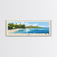 Load image into Gallery viewer, Glover’s Reef Atoll, Belize Panoramic Print, Vacation Gift, Belize Wall Art, Beach Painting, Beach Decor, Beach Or Lakehouse Art