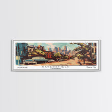 Carregar imagem no visualizador da galeria, Baltimore Maryland Panoramic Painting, Mid Century Modern Framed Canvas Print, Retro Pop Art Travel Poster, Wall Decor, Home Decor, Wall Hanging