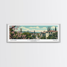 Cargar imagen en el visor de la galería, Concord California Panoramic Painting, Mid Century Modern Framed Canvas Print, Retro Pop Art Travel Poster, City Wall Decor, Office Decor