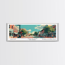 Load image into Gallery viewer, Edison New Jersey Panoramic Painting, Mid Century Modern Framed Canvas Print, Retro Pop Art Travel Poster, City Wall Decor, Home Decor