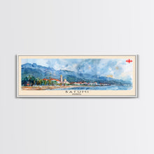 Load image into Gallery viewer, Batumi Georgia Wall Art, Panoramic Travel Poster, Panoramic Framed Canvas Print, City Wall Art, Wall Hanging Home Decor, Travel Art