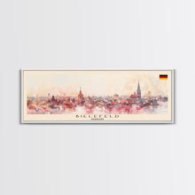 Load image into Gallery viewer, Bielefeld Germany Travel Print Wall Art, Panoramic City Art, Travel Art, Wall Decor, Vacation Gift, Framed Canvas Print Or Metal Art