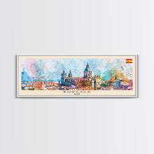 Load image into Gallery viewer, Burgos Spain Wall Art, Panoramic Travel Poster, Panoramic Framed Canvas Print, City Wall Art, Wall Hanging Home Decor, Travel Art