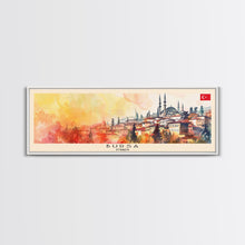 Load image into Gallery viewer, Bursa Turkey Travel Print Wall Art, Panoramic City Art, Travel Art, Wall Decor, Vacation Gift, Framed Canvas Print Or Metal Art