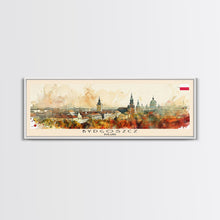 Carregar imagem no visualizador da galeria, Bydgoszcz Poland Travel Art, City Art, Framed Canvas Print or Metal Wall Art, Europe Travel Poster, Panoramic Wall Art, Extra Wide Wall Art