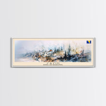 Cargar imagen en el visor de la galería, Cazin Bosnia Travel Art, City Art, Framed Canvas Print or Metal Wall Art, Europe Travel Poster, Panoramic Wall Art, Extra Wide Wall Art