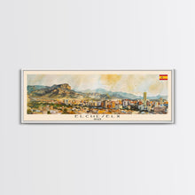 Load image into Gallery viewer, Elche Spain Travel Art, City Art, Framed Canvas Print or Metal Wall Art, Europe Travel Poster, Panoramic Wall Art, Extra Wide Wall Art