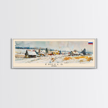 Load image into Gallery viewer, Engels Russia Panoramic Travel Poster, Framed Canvas Print or Metal Wall Art, Travel Art, Home Decor, Panoramic Painting, Midcentury Art