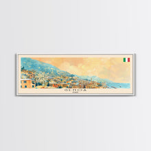 Carregar imagem no visualizador da galeria, Genoa Italy Travel Art, City Art, Framed Canvas Print or Metal Wall Art, Europe Travel Poster, Panoramic Wall Art, Extra Wide Wall Art