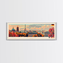 Load image into Gallery viewer, Berlin Germany Travel Print Wall Art, Panoramic City Art, Travel Art, Wall Decor, Vacation Gift, Framed Canvas Print Or Metal Art