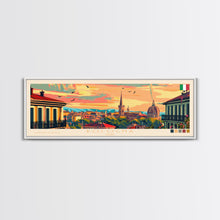Carregar imagem no visualizador da galeria, Bologna Italy Wall Art, Panoramic Travel Poster, Panoramic Framed Canvas Print, City Wall Art, Wall Hanging Home Decor, Travel Art