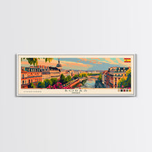 Load image into Gallery viewer, Borås Sweden Travel Art, City Art, Framed Canvas Print or Metal Wall Art, Europe Travel Poster, Panoramic Wall Art, Extra Wide Wall Art