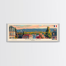 Load image into Gallery viewer, Bordeaux France Panoramic Travel Poster, Framed Canvas Print or Metal Wall Art, Travel Art, Home Decor, Panoramic Painting, Midcentury Art