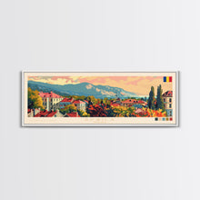 Load image into Gallery viewer, Braila Romania Travel Art, City Art, Framed Canvas Print or Metal Wall Art, Europe Travel Poster, Panoramic Wall Art, Extra Wide Wall Art