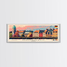 Load image into Gallery viewer, Braunschweig Germany Travel Art, City Art, Framed Canvas Print or Metal Wall Art, Europe Travel Poster, Panoramic Wall Art, Extra Wide Wall Art