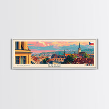 Load image into Gallery viewer, Brno CzechRepublic art Travel Print Wall Art, Panoramic City Art, Travel Art, Wall Decor, Vacation Gift, Framed Canvas Print Or Metal Art