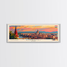 Carregar imagem no visualizador da galeria, Budapest Hungary Travel Art, City Art, Framed Canvas Print or Metal Wall Art, Europe Travel Poster, Panoramic Wall Art, Extra Wide Wall Art
