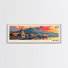 Cargar imagen en el visor de la galería, Catania Italy Travel Print Wall Art, Panoramic City Art, Travel Art, Wall Decor, Vacation Gift, Framed Canvas Print Or Metal Art