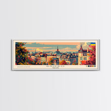Load image into Gallery viewer, Dnipro Ukraine Wall Art, Panoramic Travel Poster, Panoramic Framed Canvas Print, City Wall Art, Wall Hanging Home Decor, Travel Art