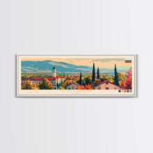 Load image into Gallery viewer, Dobrich Bulgaria Travel Art, City Art, Framed Canvas Print or Metal Wall Art, Europe Travel Poster, Panoramic Wall Art, Extra Wide Wall Art