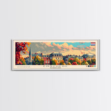 Load image into Gallery viewer, Enschede Netherlands Wall Art, Panoramic Travel Poster, Panoramic Framed Canvas Print, City Wall Art, Wall Hanging Home Decor, Travel Art
