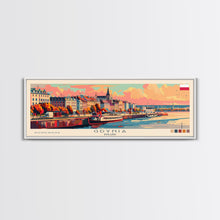 Load image into Gallery viewer, Gdynia Poland Travel Art, City Art, Framed Canvas Print or Metal Wall Art, Europe Travel Poster, Panoramic Wall Art, Extra Wide Wall Art
