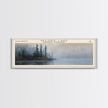 Carregar imagem no visualizador da galeria, Aylmer Lake Panoramic Framed Canvas Print, Lake House Decor, Rustic Art, Travel Poster, Scenic View, Home Decoration