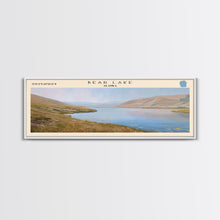 Load image into Gallery viewer, Bear Lake USA North Slope Alaska Panoramic Framed Canvas Print, Lake House Decor, Scenic Painting, Travel Poster, Nature Scene