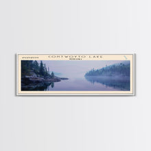 Cargar imagen en el visor de la galería, Contwoyto Lake Framed Canvas Print, Lake House Decor, Panoramic Wide Art, Travel Poster, Rustic Lake Painting, Home Decor