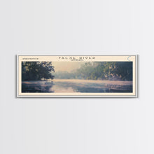 Cargar imagen en el visor de la galería, False River Louisiana Framed Canvas Print, Lake House Decor, Panoramic Wall Art, Travel Poster, Rustic Lake Painting, Home Decor