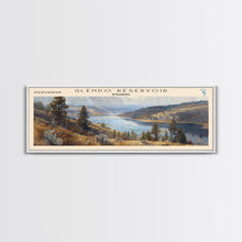 Carregar imagem no visualizador da galeria, Glendo Reservoir Wyoming Framed Canvas Print, Panoramic Lake House Decor, Wall Art, Travel Poster, Beautiful Lake Painting, Nature Art