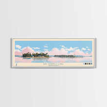 Load image into Gallery viewer, Bay Springs Lake Mississippi Framed Canvas Print, Panoramic Wall Art, Midcentury Modern, Pop Art, Travel Poster, Scenic Living Room Decor, Bedroom Art