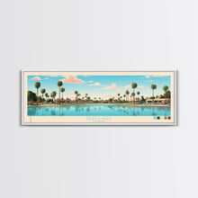 Load image into Gallery viewer, Dead Lakes Florida Framed Canvas Print, Midcentury Modern Panoramic Wall Art, Bedroom Decor, Pop Art, Travel Poster Art, Scenic Nature Painting