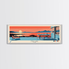 Cargar imagen en el visor de la galería, Fish Lake Utah Framed Canvas Print, Panoramic Art, Midcentury Modern, Pop Art, Living Room Wall Art, Travel Poster, Nature Painting, Home Decor