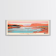 Carregar imagem no visualizador da galeria, Flaming Gorge Reservoir Utah Framed Canvas Print, Panoramic Art, Midcentury Modern, Pop Art, Living Room Decor, Travel Poster, Nature Art, Wall Art