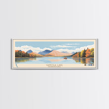Cargar imagen en el visor de la galería, Ganoga Lake Pennsylvania Framed Canvas Print, Panoramic Art, Midcentury Modern, Pop Art, Living Room Wall Art, Travel Poster, Nature Painting, Home Decor