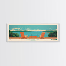 Carregar imagem no visualizador da galeria, Table Rock Lake, Missouri Framed Canvas Print, Lake House Art, Midcentury Modern Decor, Pop Art, Travel Poster, Living Room Wall Art