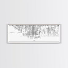 Cargar imagen en el visor de la galería, Panoramic St Petersburg City Map, Florida Art, Map Print, Minimalist Wall Art, Canvas Art, Housewarming Gift, Street Map Art, Closing Gift