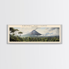 Load image into Gallery viewer, Arenal Volcano Travel Poster Print, Framed Canvas Print, Costa Rica Travel Art, Wood Framed Art, Wall Hanging, Home Decor