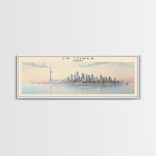 Load image into Gallery viewer, CN Tower Framed Canvas Print Travel Poster | Wall Art | Home Decor | Gift For Travel Lover | Wall Hanging | Original Art